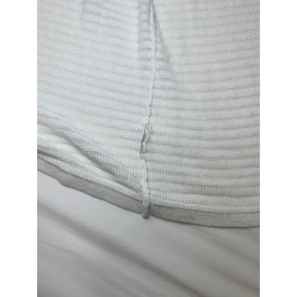 Eddie Bauer Ivory Hooded Open Front Cardigan Women’s Medium Lightweight Knit - Picture 8 of 13